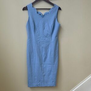 Talbots Scalloped V-Neck Dress